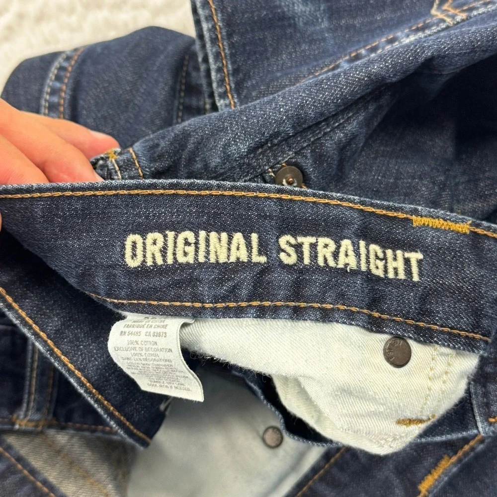 American Eagle Original Straight Jeans Mens 32x34 Blue Denim Cotton